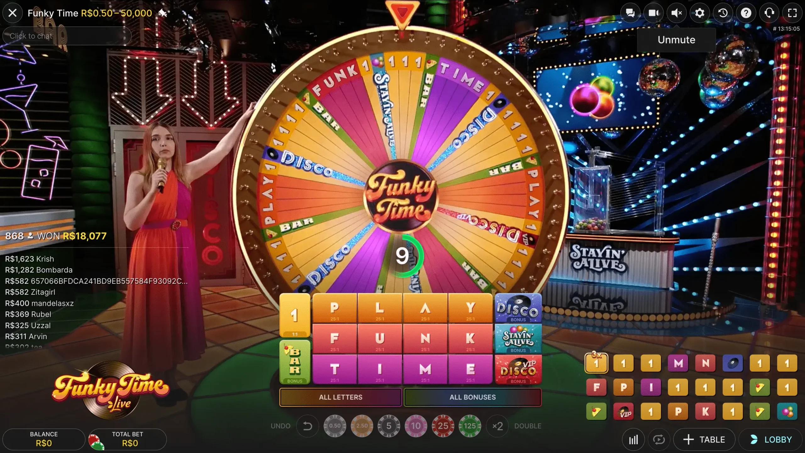 Funky Time live casino game show in Canada