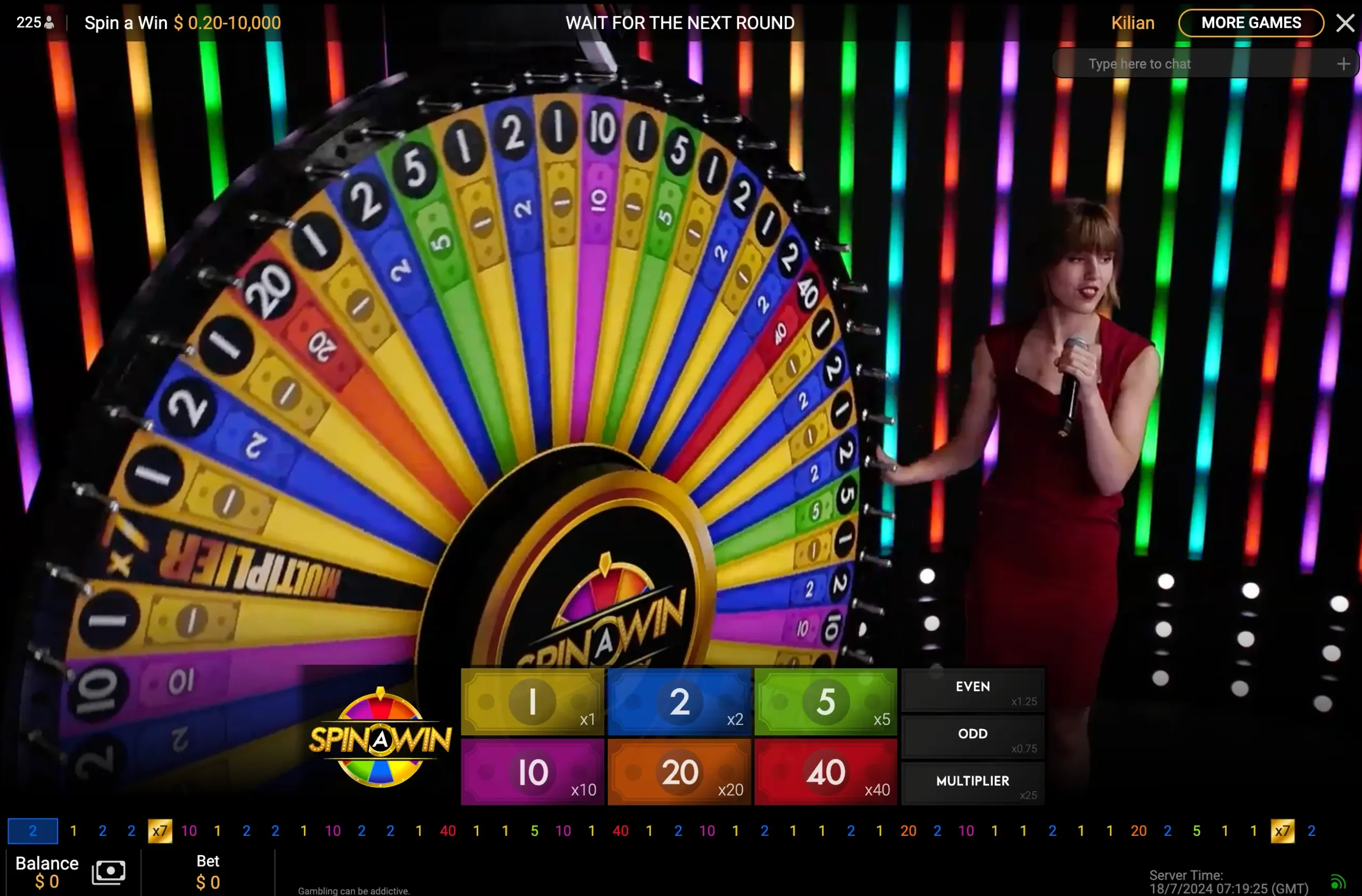 Strategies for Spin a Win live game show