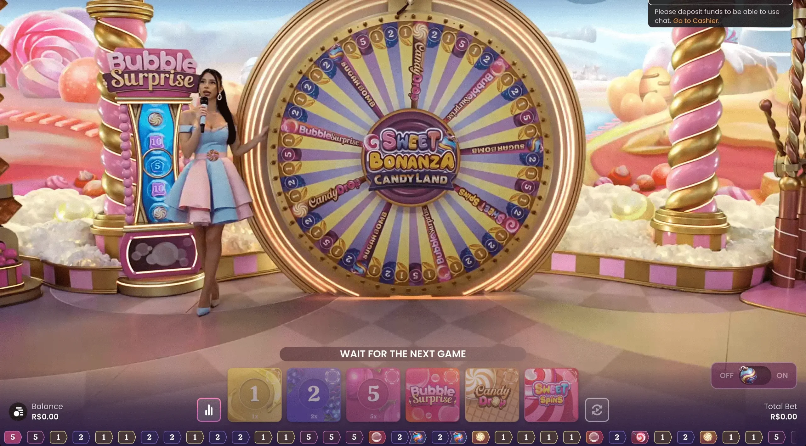 Sweet Bonanza Candyland live casino game show in Canada