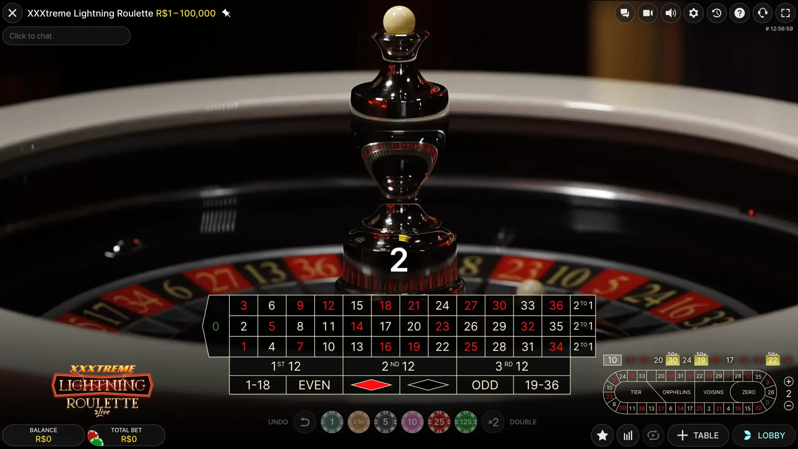 XXXTreme Lightning Roulette live casino game show in Canada