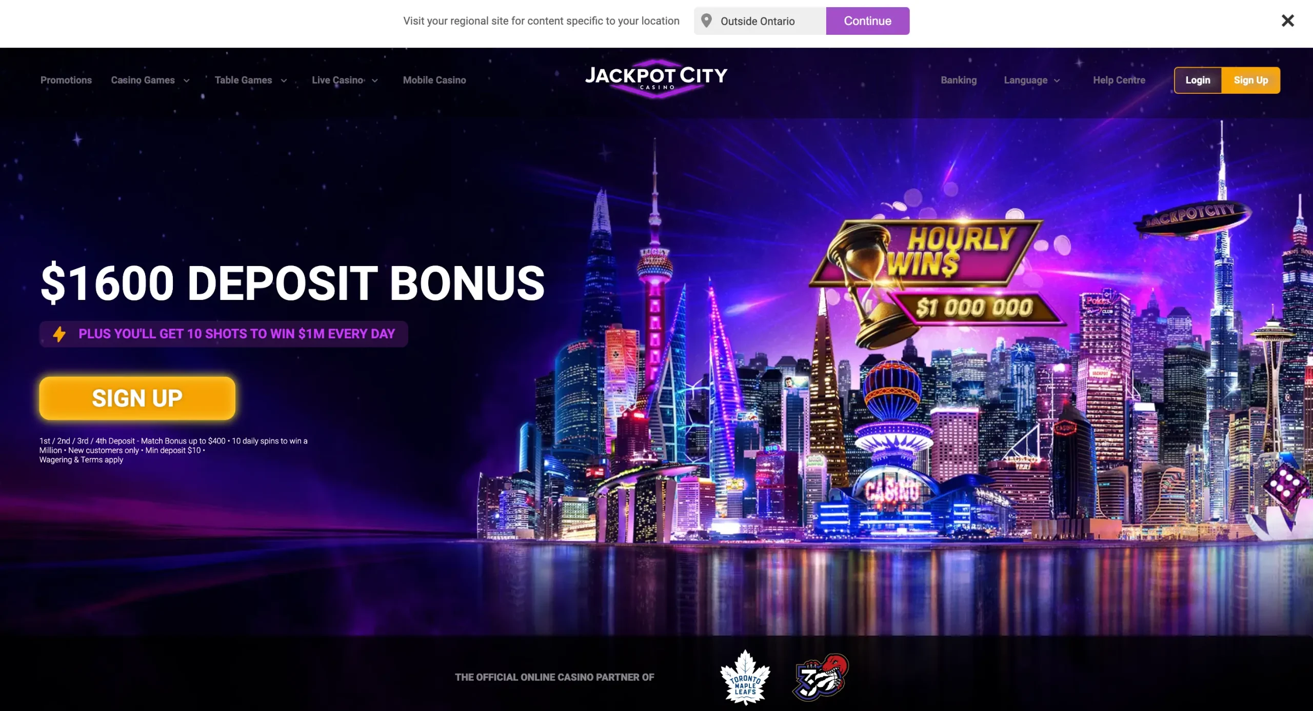 Jackpot City Ontario