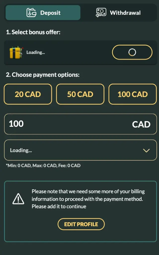 lemon casino deposit