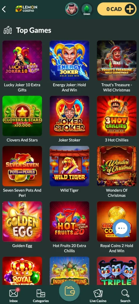 lemon casino official mobile application